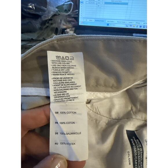 Harbor Bay DXL Men's Pant's 46x30 Classic Fit Flat Front Tan Chinos - Picture 5 of 11